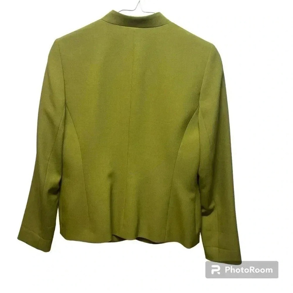 Kasper, woman blazer, size 4P, green, for work and special occasion,one button - Picture 2 of 9